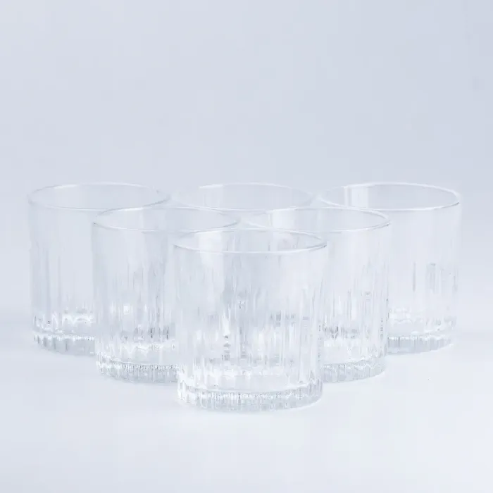 Стакан для напитков стеклянный прозрачный набор 6 шт (HP4166) - изображение 1