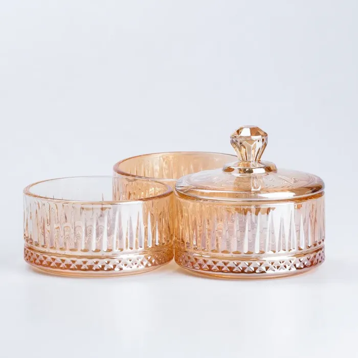 Банка для хранения сыпучих продуктов со стеклянной крышкой круглая (HP592) - изображение 2