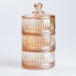 Банка для зберігання сипучих продуктів зі склянною кришкою кругла (HP592)