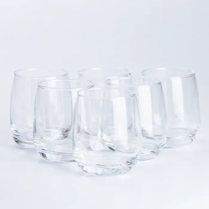 Стакан для воды и сока из стекла прозрачный набор 6 шт. - изображение 1