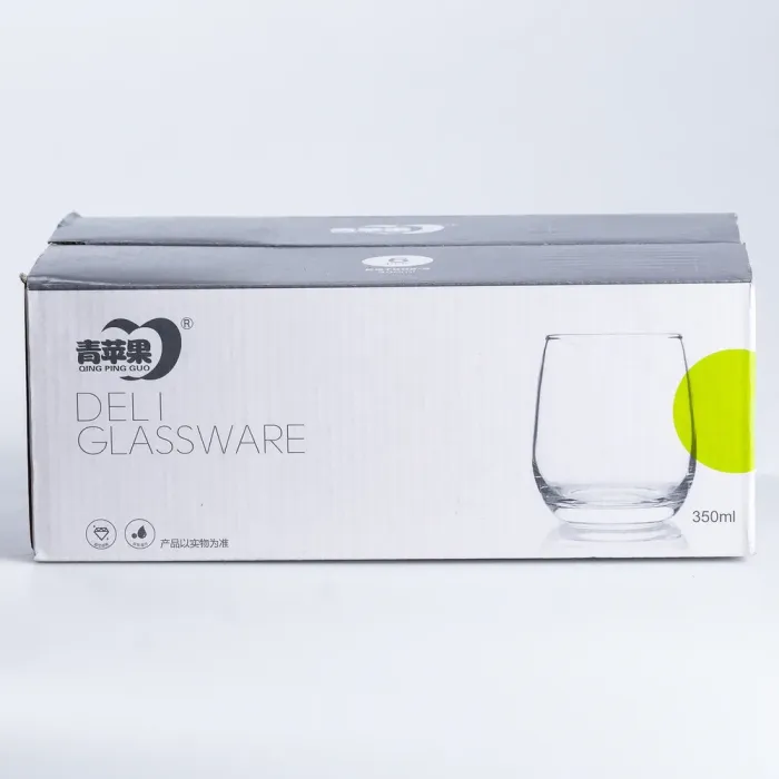 Стакан для воды и сока из стекла прозрачный набор 6 шт. - изображение 3