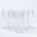 Келих для вина скляний прозорий набір 6 шт (HP537)