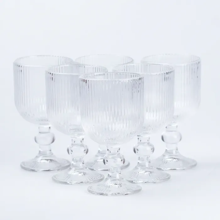Бокал вина стеклянный прозрачный набор 6 шт. (HP537) - изображение 1