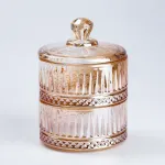 Банка для зберігання сипучих продуктів зі склянною кришкою кругла (HP593)