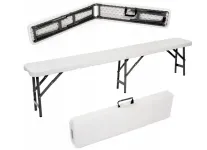 Лава, лавка розкладна садова туристична Польща 180см біла (L0021)