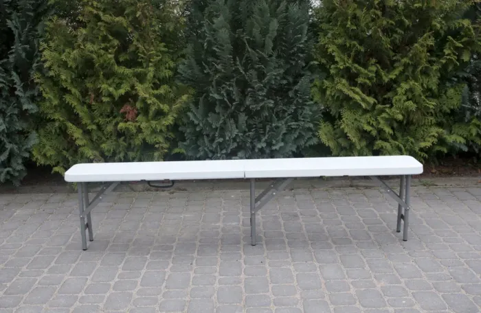 Лава, лавка розкладна садова туристична Польща 180см біла (L0021) - зображення 6