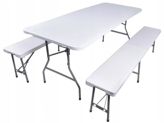 Садові меблі (набір) розкладний стіл 180см + 2 лавки 180см eHokery (Польща) (5_2155303864) - зображення 1