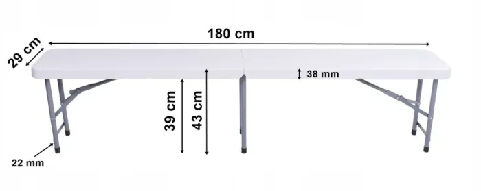 Садові меблі (набір) розкладний стіл 180см + 2 лавки 180см eHokery (Польща) (5_2155303864) - зображення 4