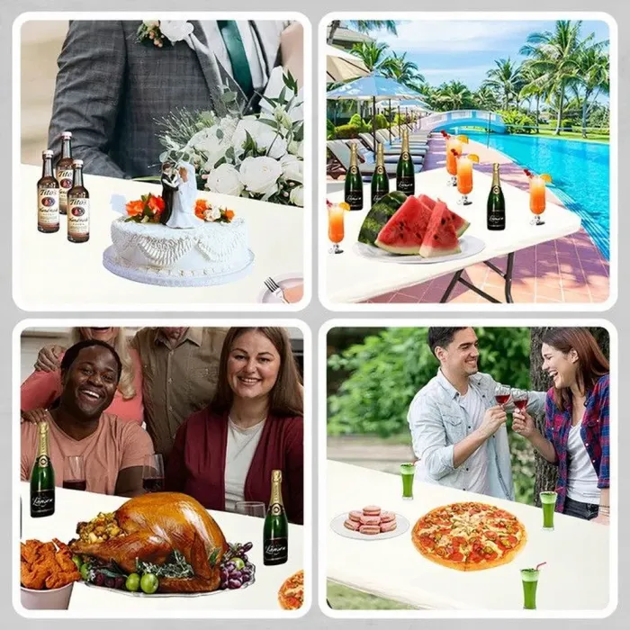 Складний туристичний стіл для пікніку, садовий 180см білий Польща (S021) - зображення 7