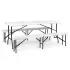 Стіл розкладний для пікніку, садовий 180см + 2 лавки 180см білий (Польща) (5_2155303867)