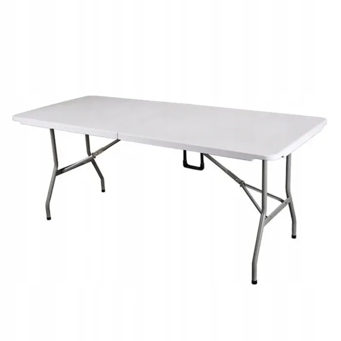 Стіл розкладний для пікніку, садовий 180см + 2 лавки 180см білий (Польща) (5_2155303867) - зображення 5