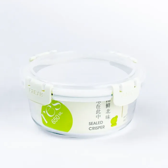 Контейнер для еды Fresh стеклянный круглый 650 мл (HP387GR) - изображение 3