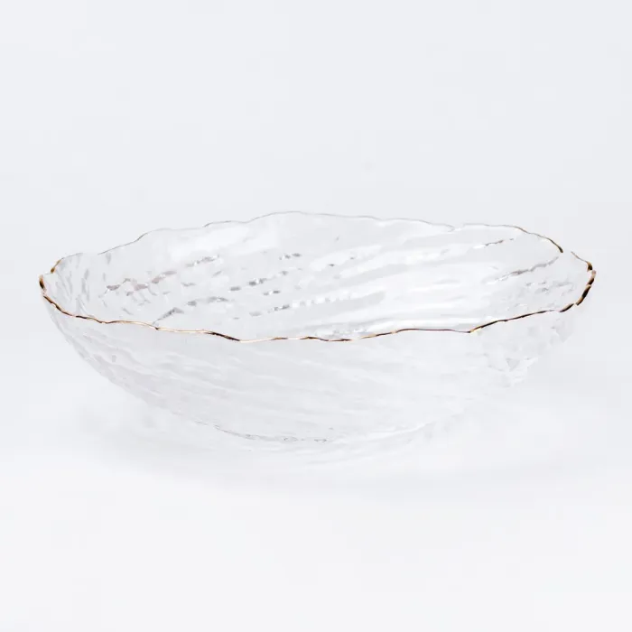 Блюдце скляне для сервіровки стола прозоре (HP4140) - зображення 1