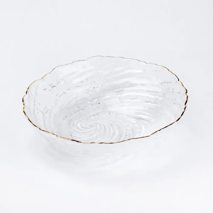 Блюдце скляне для сервіровки стола прозоре (HP4140) - зображення 3