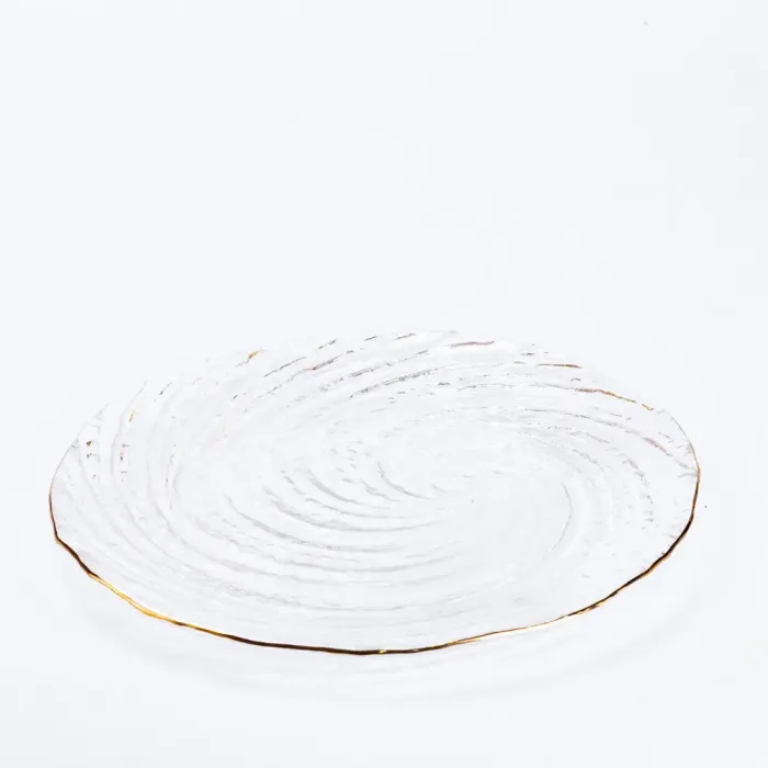 Блюдце скляне для сервіровки стола прозоре (HP4142) - зображення 1