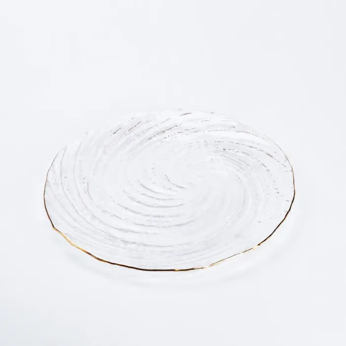 Блюдце скляне для сервіровки стола прозоре (HP4142) - зображення 2