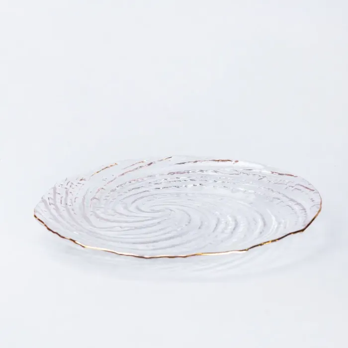 Блюдце скляне для сервіровки стола прозоре (HP4144) - зображення 3