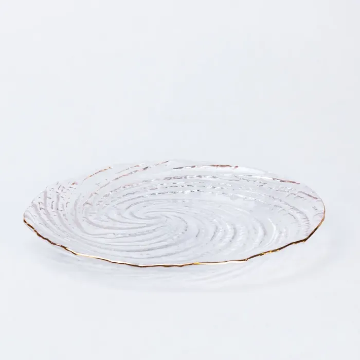 Блюдце скляне для сервіровки стола прозоре (HP4144) - зображення 4