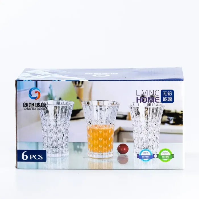 Стакан для воды и сока стеклянный прозрачный (HP4160) - изображение 3