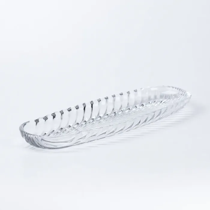 Салатниця скляна прямокутна прозора тарілка для салату (HP532) - зображення 4