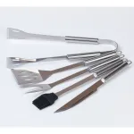 Набір для грилю 5 предметів виделка для м’яса / пензлик для маринаду / лопатка для барбекю / ніж / щипці (HP460GR)