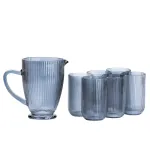 Глек у наборі зі склянками для напоїв зі скла прозорий 7 шт (HP542)