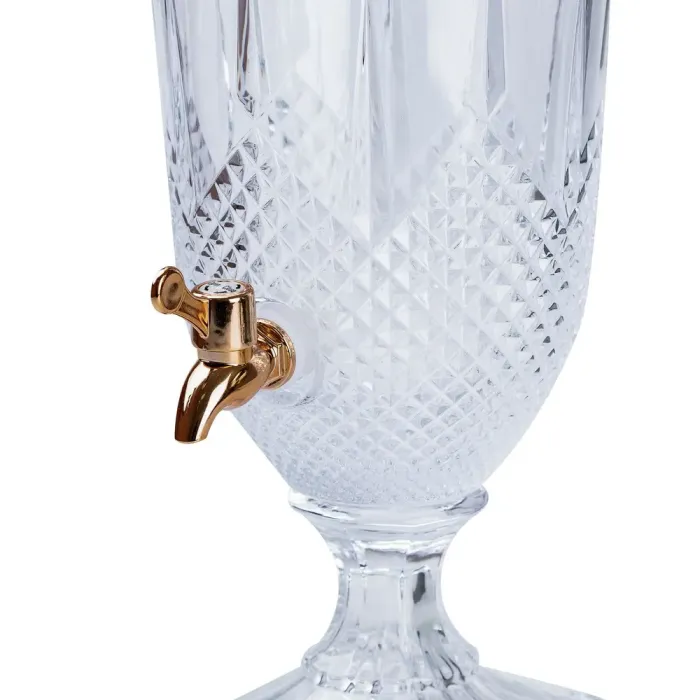 Лимонадниця на металевій підставці з краном для напоїв прозора (HP4171) - зображення 5