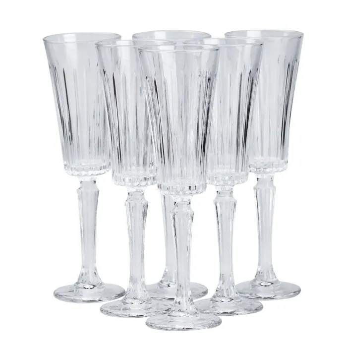 Бокал для шампанского высокий стеклянный прозрачный (HP4162) - изображение 1