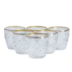 Набір склянок для води та соку низька скляна прозора (HP554)