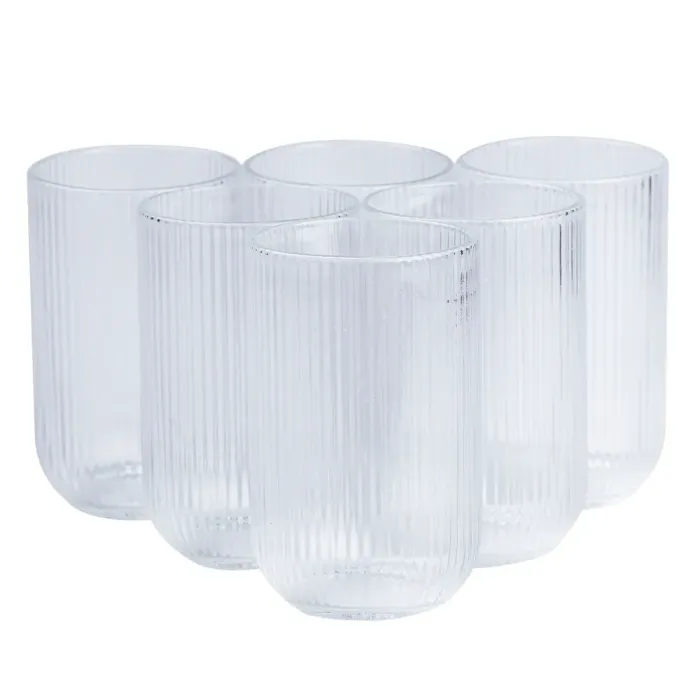 Набор стаканов для напитков стеклянных прозрачных 6 штук (HP538) - изображение 1