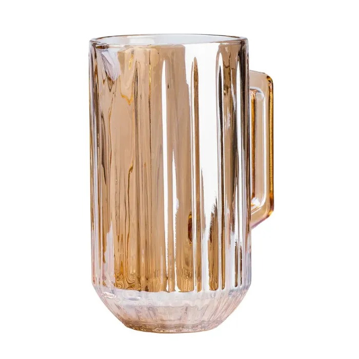 Глек скляний для напоїв прозорий із помаранчевим відтінком (HP524) - зображення 2