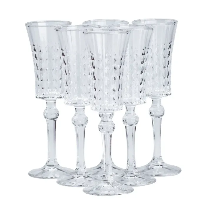 Бокал для шампанского высокий стеклянный прозрачный (HP4156) - изображение 1