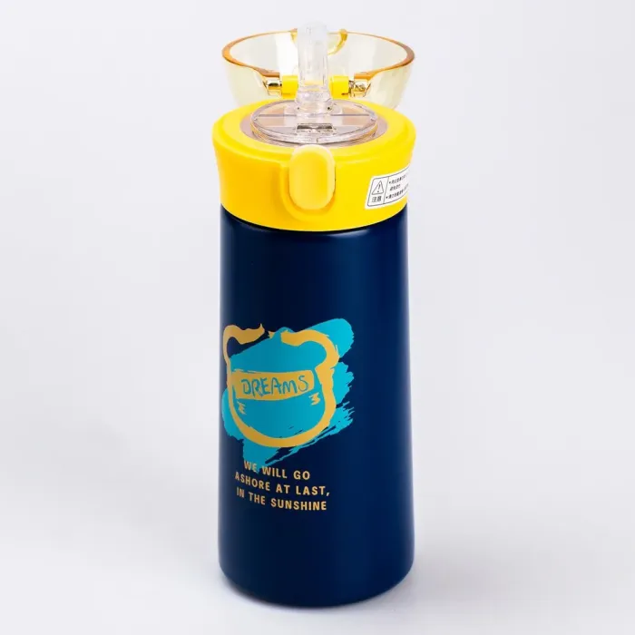 Термос с поильником металлический для чая YoU Cup Dreams синий чашка термос (HP28494BL) - изображение 2