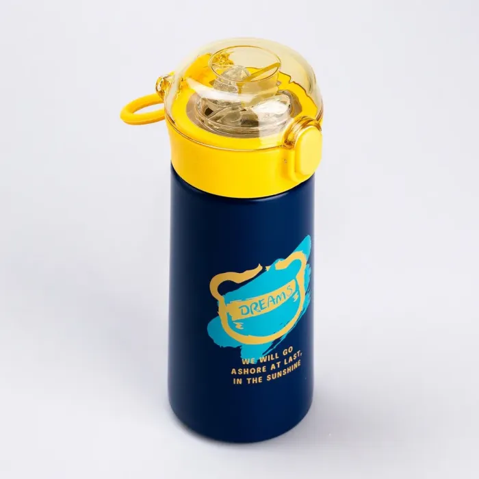 Термос с поильником металлический для чая YoU Cup Dreams синий чашка термос (HP28494BL) - изображение 5