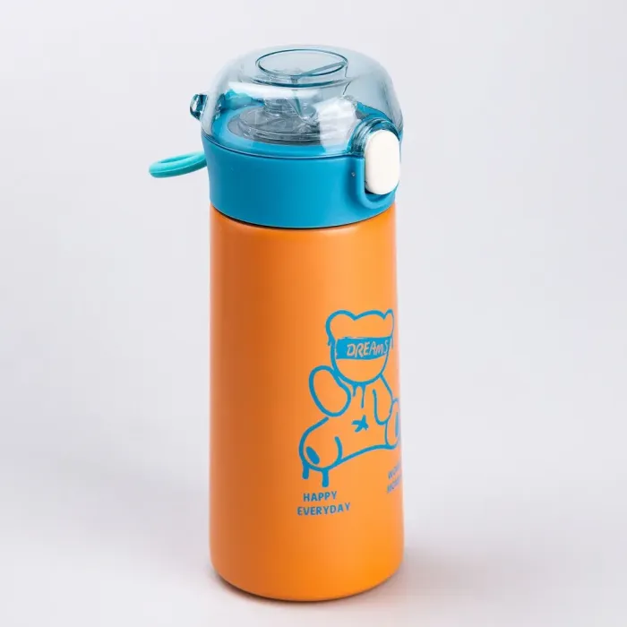 Термос 380 мл с поильником металлический для чая YoU Cup Dreams Оранжевый чашка термос (HP28494) - изображение 5