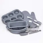 Силиконовый набор форм для выпечки с антипригарным покрытием с кухонными принадлежностями и прихваткой 8 шт. (HP34543)