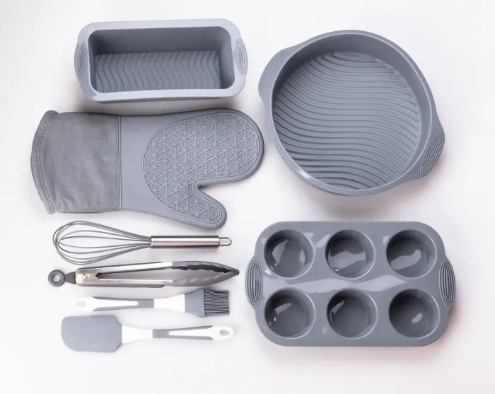 Силиконовый набор форм для выпечки с антипригарным покрытием с кухонными принадлежностями и прихваткой 8 шт. (HP34543) - изображение 2