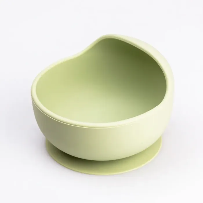 Дитячий набір силіконового посуду для годування дитини 7 предметів Оливковий (HP34546G) - зображення 5