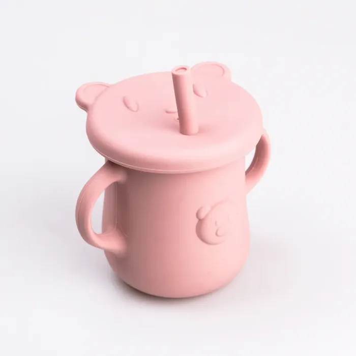 Дитячий набір силіконового посуду для годування дитини 7 предметів Рожевий (HP34546P) - зображення 2