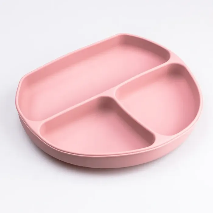 Дитячий набір силіконового посуду для годування дитини 7 предметів Рожевий (HP34546P) - зображення 5