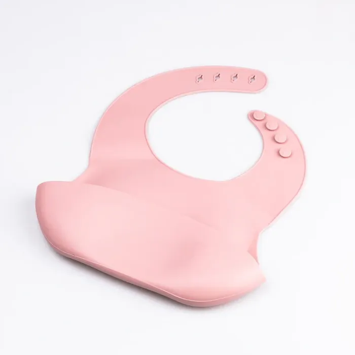 Дитячий набір силіконового посуду для годування дитини 7 предметів Рожевий (HP34546P) - зображення 7