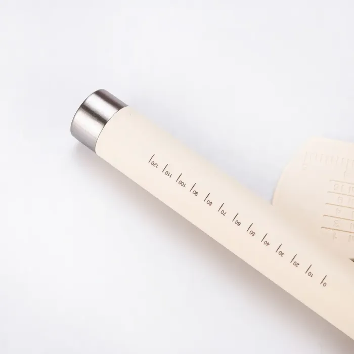 Силиконовый коврик со скалкой для раскатки прямоугольного теста с разметкой Бежевый (HP34547W) - изображение 6