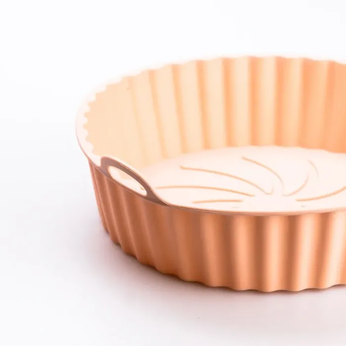 Форма для выпекания силиконовая 5х20 см круглая кондитерская 1 литр Персиковая (HP34548P) - изображение 5