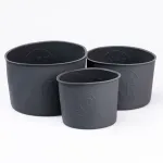 Форма силиконовая для выпечки кулича круглая кулича набор 3 штуки 10.5 • 9.0 • 8.5 см (HP35555)