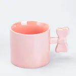 Чашка з ручкою у вигляді бантика керамічна 350 мл Рожева (HP7185P)