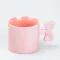 Чашка с ручкой в виде керамическая бантика 350 мл Розовая (HP7185P)