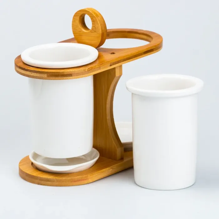 Організатор для столових приладів на дерев'яній підставці (HP263) - зображення 2