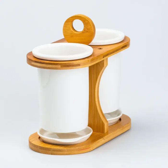 Організатор для столових приладів на дерев'яній підставці (HP263) - зображення 3