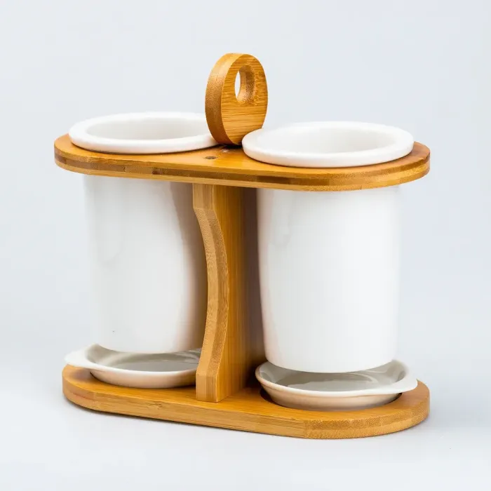 Організатор для столових приладів на дерев'яній підставці (HP263) - зображення 4