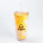 Багаторазова склянка з трубочкою G.Duck Cup Spray жовтий (HP18313O)